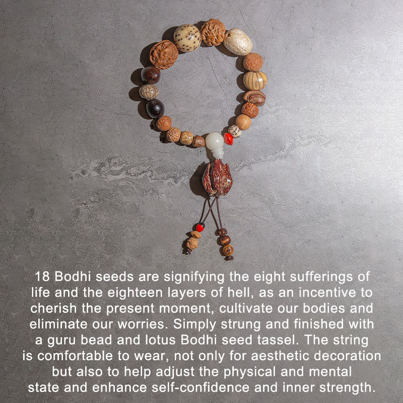 Buddha Stones 108 Mala Beads Bodhi Seed Luck Wealth Bracelet Wrist Mala (Extra 30% Off | USE CODE: FS30)