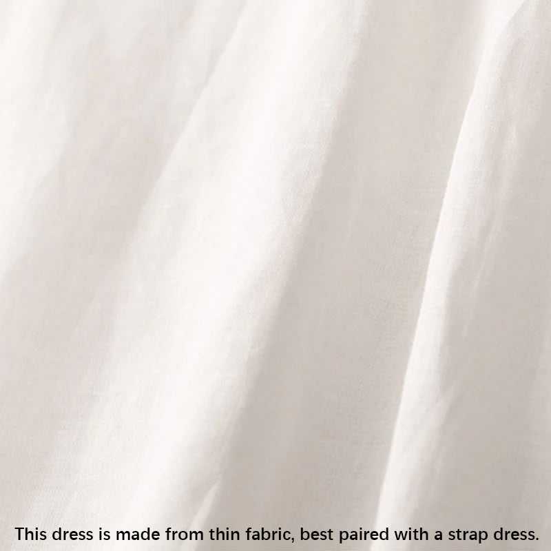 Buddha Stones Summer V-Neck Frog-Button Short Sleeve Cotton Linen Women's Midi Dress