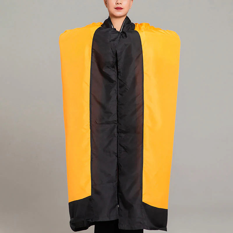 Buddha Stones Wudang Solid Color Long Wide Sleeve Unisex Taoist Robe Kimono For Qigong Tai Chi Ceremony