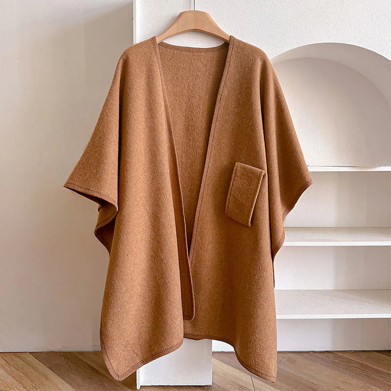 Buddha Stones Winter Solid Color Warm Cozy Split Scarf Shawl