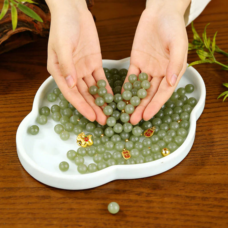 Buddha Stones Year Of The Horse Hetian Jade Abundance Bracelet