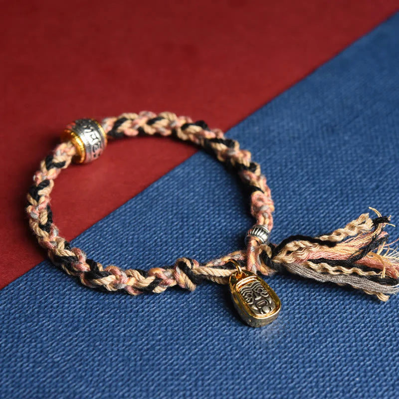 Buddha Stones Zakiram Goddess of Wealth Om Mani Padme Hum Peace Handmade Bracelet