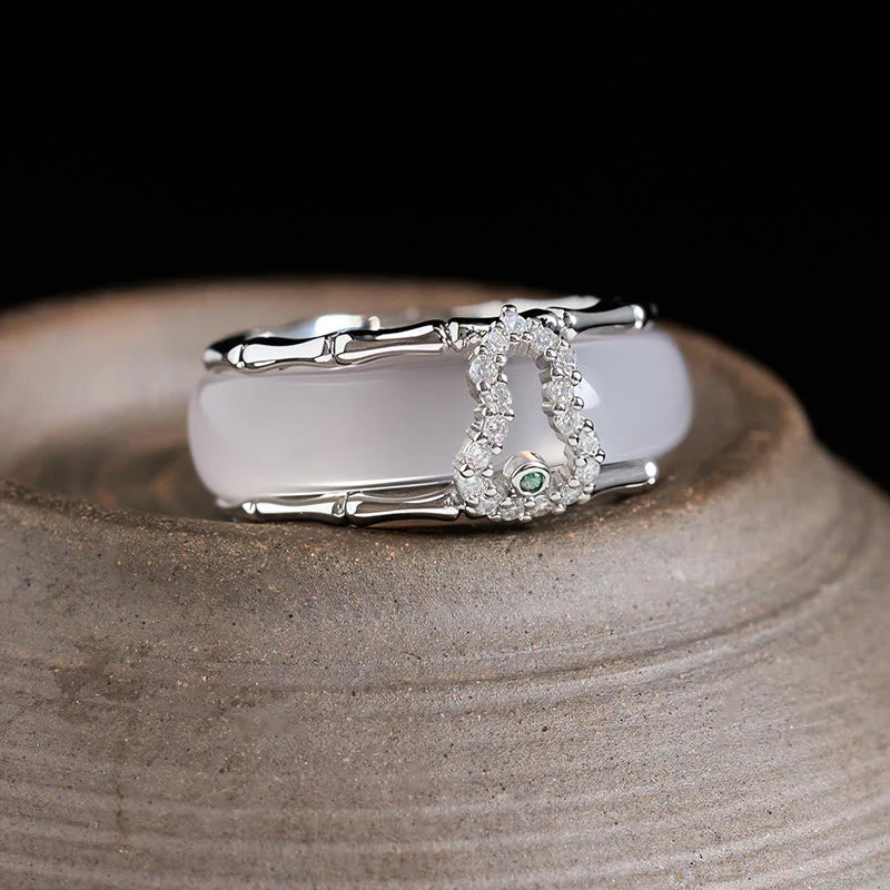 FREE Today: Positive and Harmony Chalcedony Gourd Flower Ring