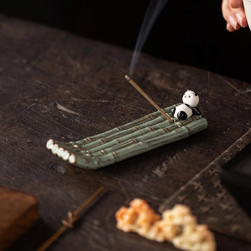 Buddha Stones Panda Home Decoration Incense Burner