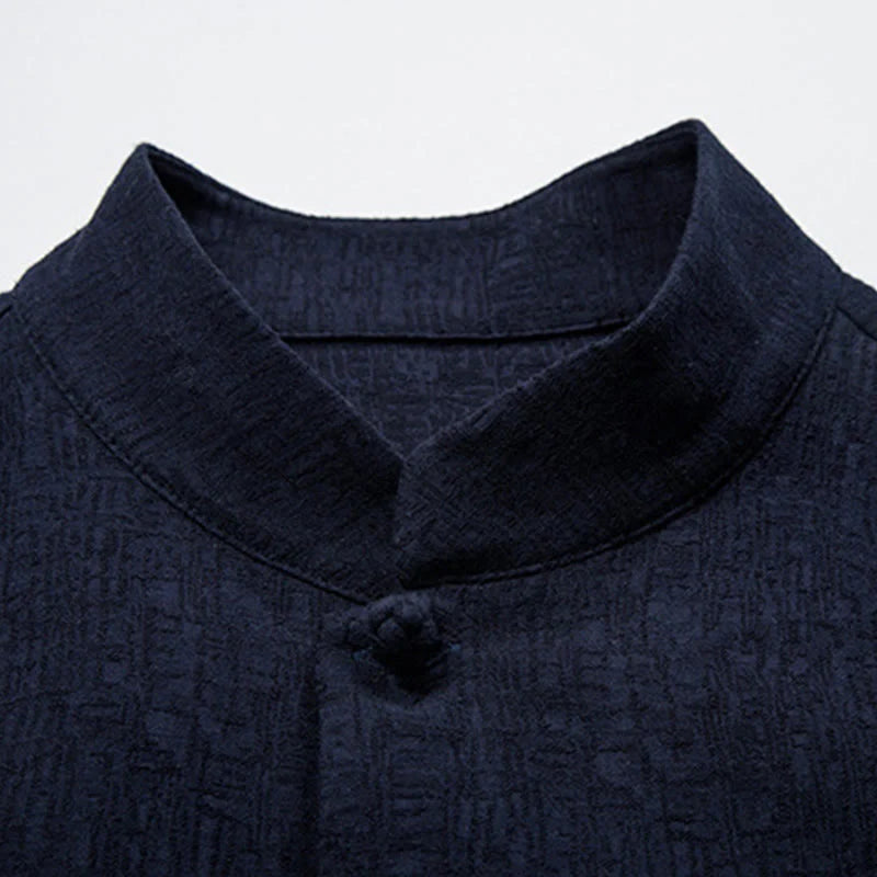 Buddha Stones Solid Color Chinese Tang Suit Jacket Men Clothing