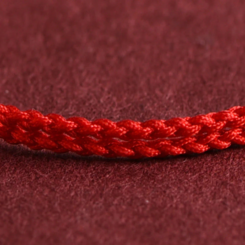 Buddha Stones 999 Gold One Mini Bead Design Handmade Strength Braided Rope Bracelet Anklet