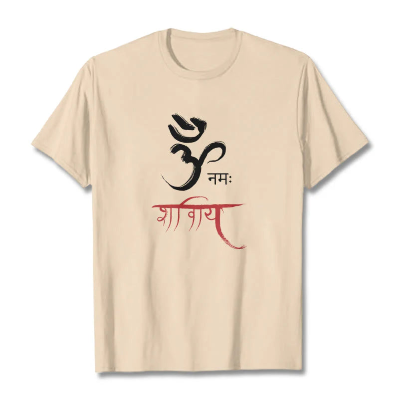 Buddha Stones OM NAMAH SHIVAYA Mantra Sanskrit Tee T-shirt