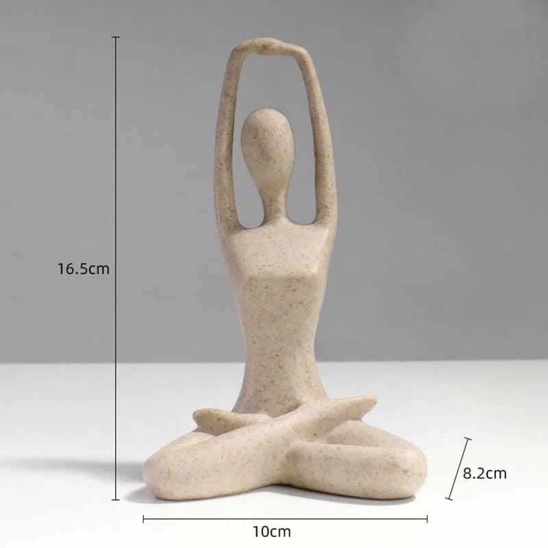Buddha Stones Abstract Yoga Meditating Exercise Resin Spiritual Figurine Sculpture Desk Decoration