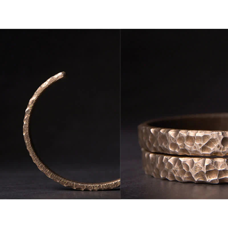 Buddha Stones Lava Rock Stone Copper Balance Cuff Bracelet Bangle (Extra 30% Off | USE CODE: FS30)