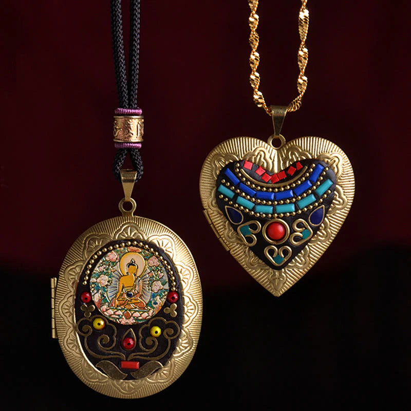 Buddha Stones Copper Kwan Yin Avalokitesvara Zakiram Wealth Pendant Necklace