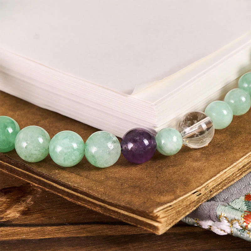 Buddha Stones Jade Beaded Prosperity Key Chain Phone Hanging Decoration
