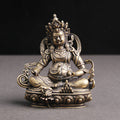 Buddha Stones Yellow Jambhala Bodhisattva Figurine Serenity Copper Statue Decoration
