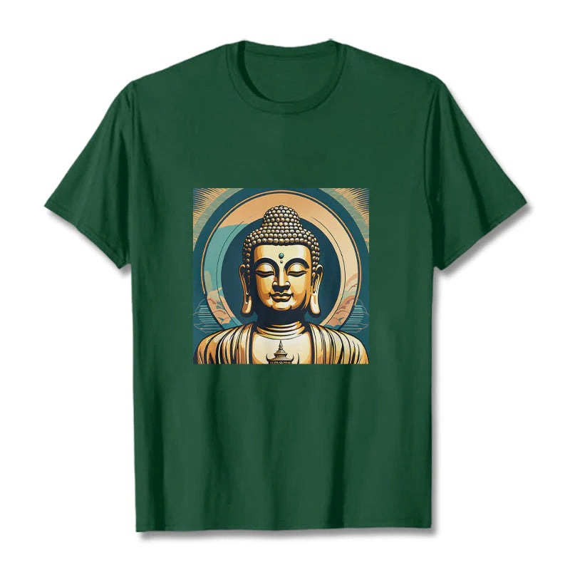 Buddha Stones Aura Golden Buddha Tee T-shirt