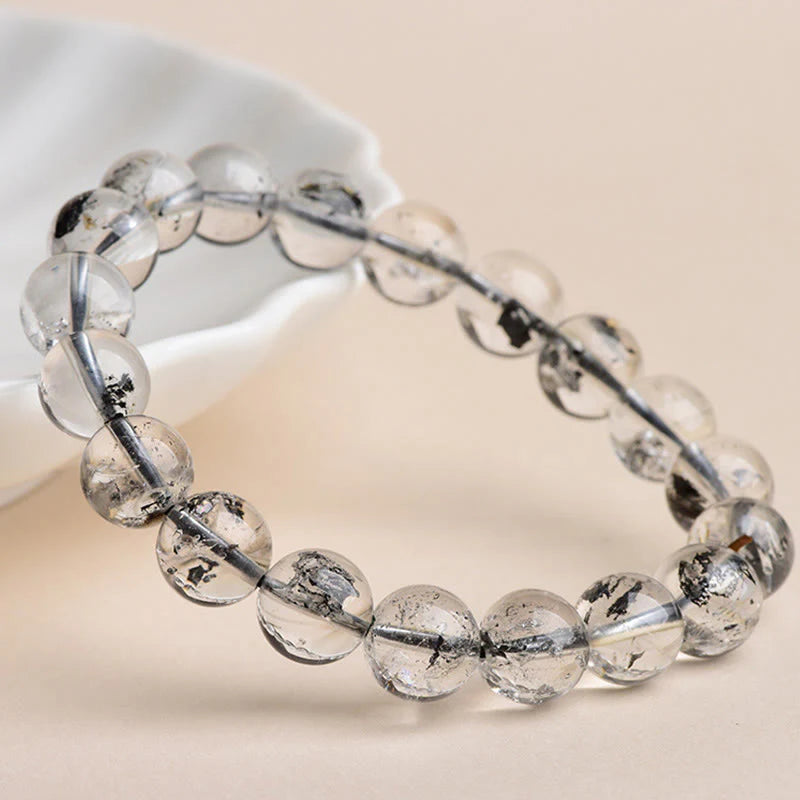 Buddha Stones Herkimer Diamond Protection Meditation Bracelet