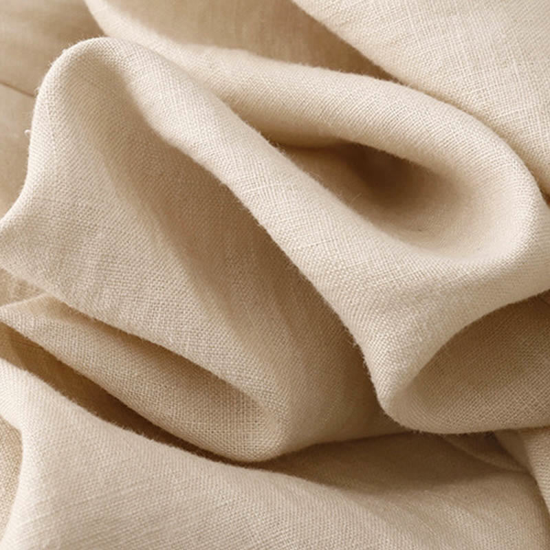 Buddha Stones Women's Spring Plain Simple 7-8 Length Cotton Pants With Pockets