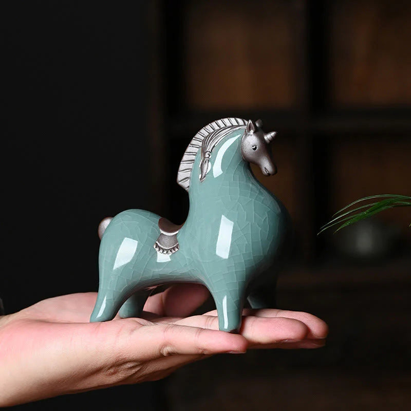Buddha Stones Year Of The Horse Ceramics Freedom Desktop Home Decoration