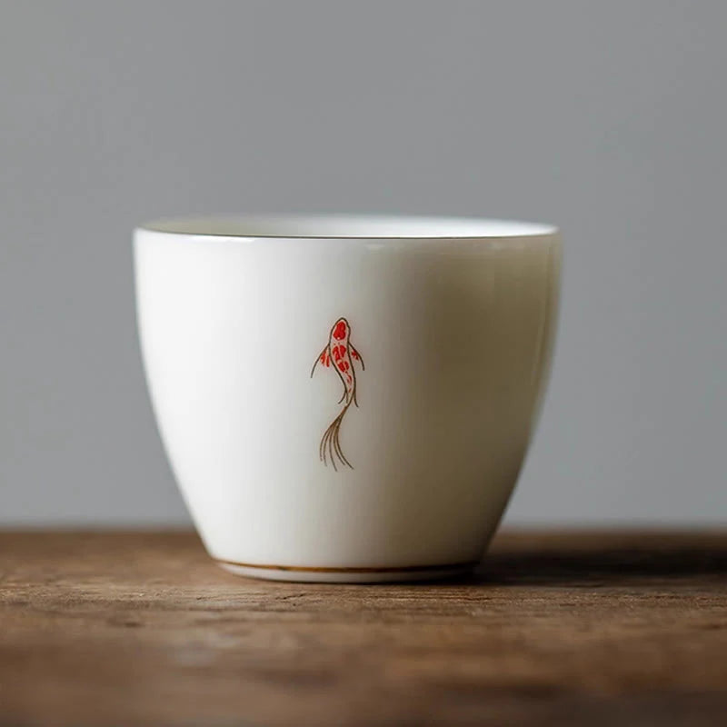 Buddha Stones Koi Fish Teacup Kung Fu Tea Cup