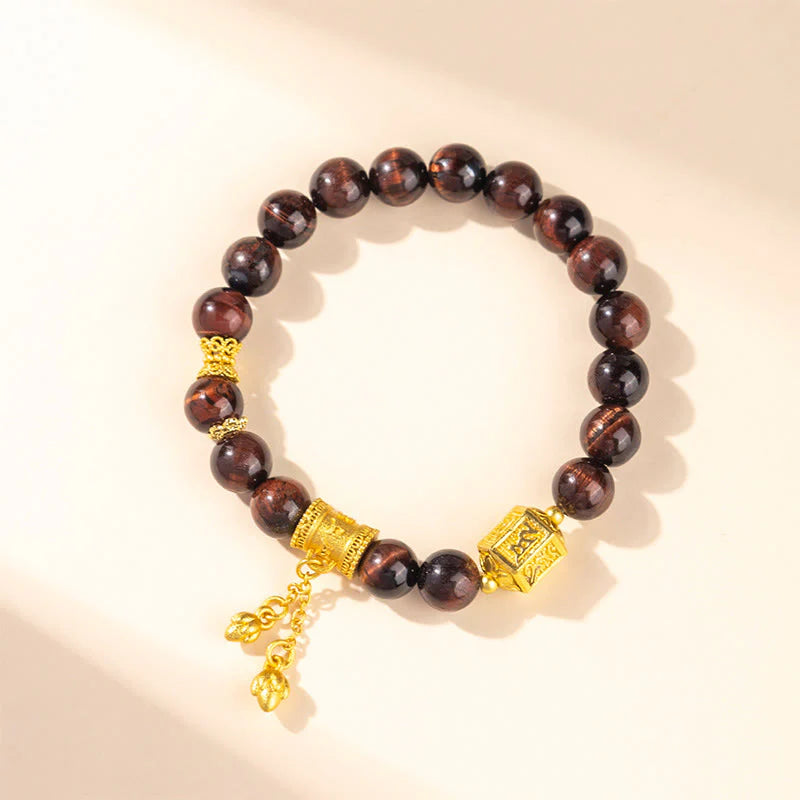 Buddha Stones Various Tiger Eye Alloy Balance Bracelet