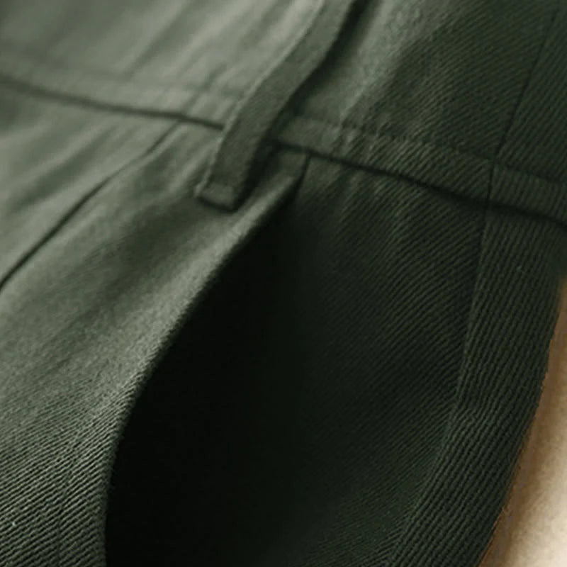 Buddha Stones Women's Plain Cotton Skirt With Pockets