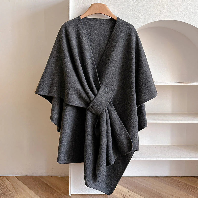 Buddha Stones Winter Solid Color Warm Cozy Split Scarf Shawl