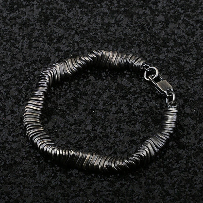 Buddha Stones 925 Sterling Silver Vintage Twisted Design Wealth Healing Chain Bracelet (Extra 30% Off | USE CODE: FS30)