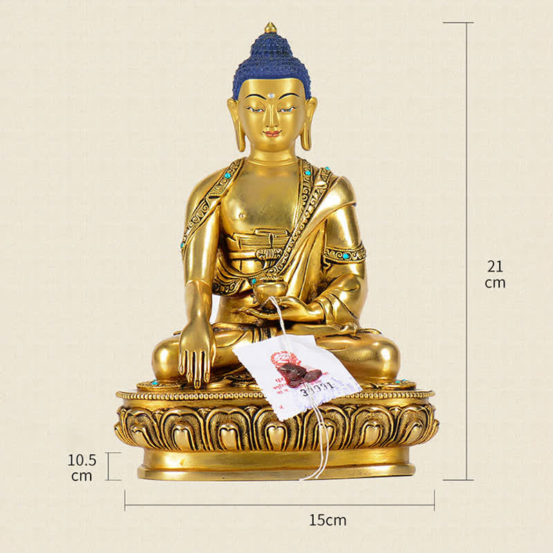 Buddha Stones Shakyamuni Compassion Copper Statue Decoration