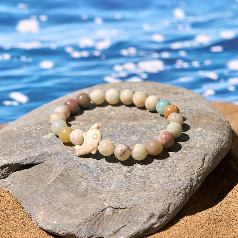 Buddha Stones Natural Various Stones Dolphin Spiritual Balance Bracelet