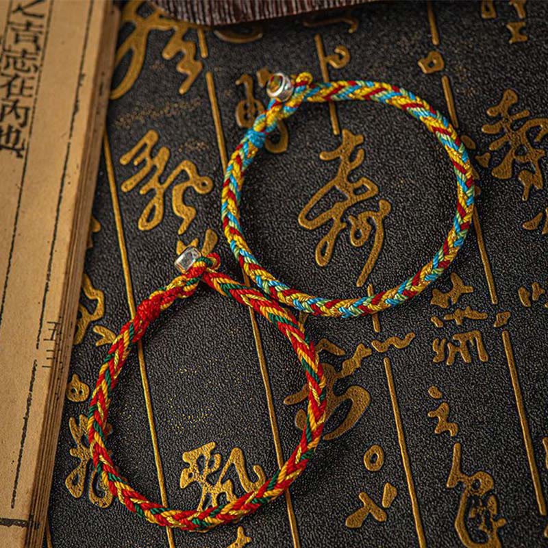 Buddha Stones May you be good fortune and success Lucky Multicolored Bracelet