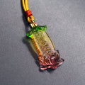 Buddha Stones Buddha Liuli Lotus Six Character Om Mani Padme Hum Peace Necklace
