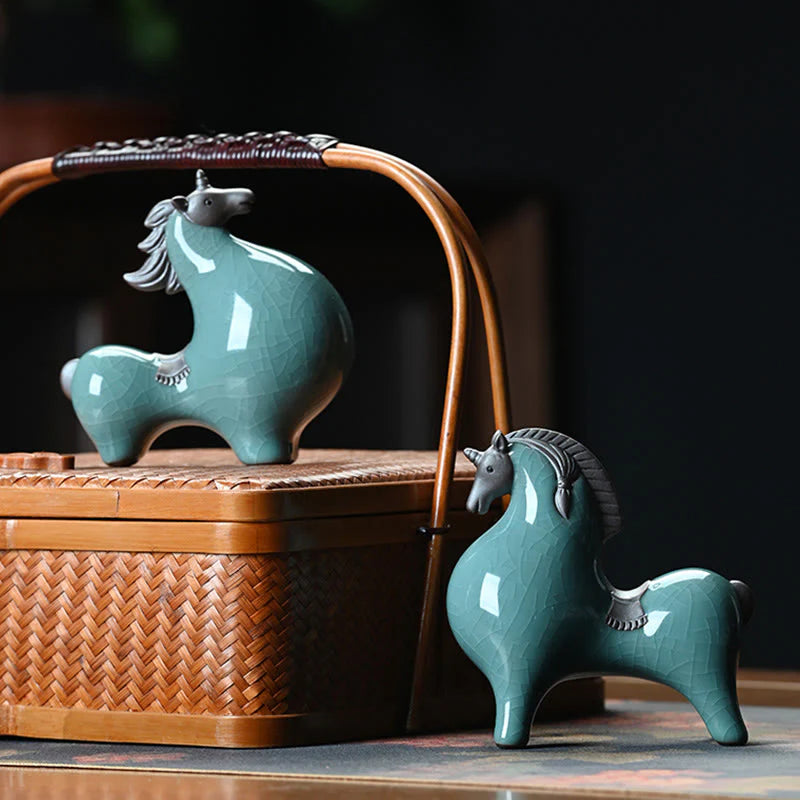 Buddha Stones Year Of The Horse Ceramics Freedom Desktop Home Decoration