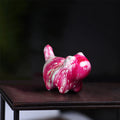 Buddha Stones Mini Lovely Cat Ebony Wood Lacquer Craft Peace Decoration