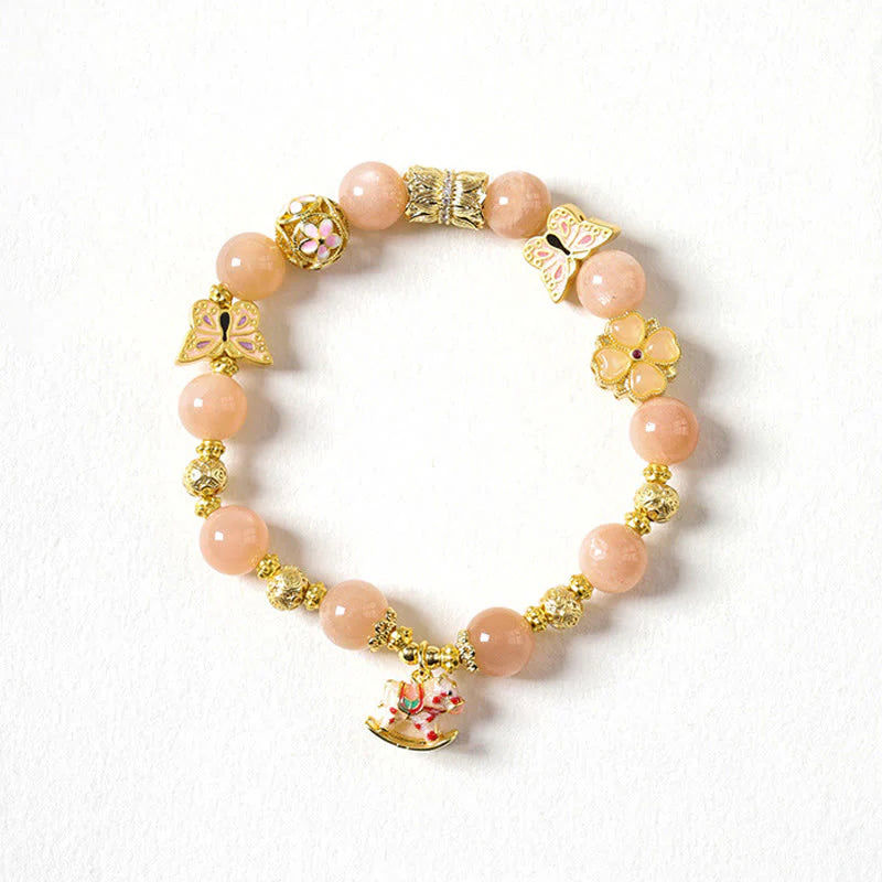 Buddha Stones Year Of The Horse South Red Agate Sun Stone Tourmaline Success Bracelet