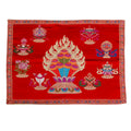 Buddha Stones Prayer Altar Mat Healing Meditation 8 Auspicious Symbols Mat