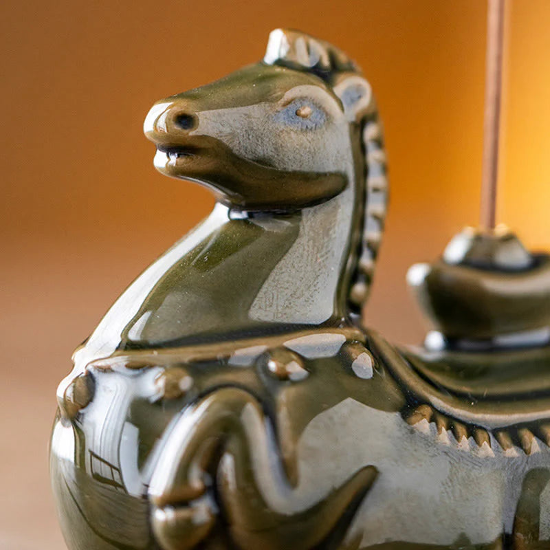 Buddha Stones Year Of The Horse 2026 New Year Ingot Luck Incense Burner