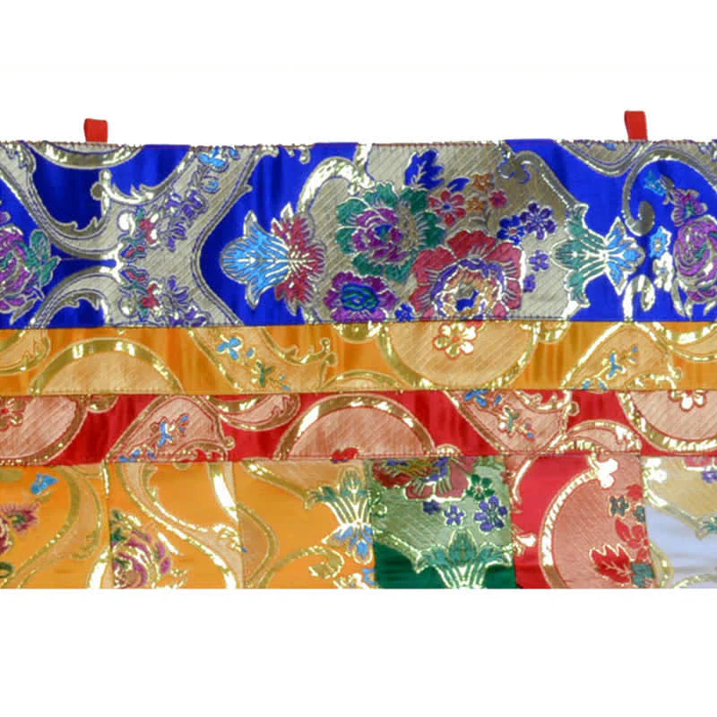 Buddha Stones Tibetan Five Colors Hanging Curtain Prayer Altar Healing Meditation Curtain