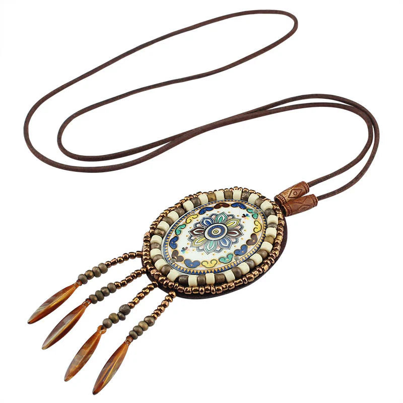 Buddha Stones Mandala Pattern Beads Creativity Necklace Pendant