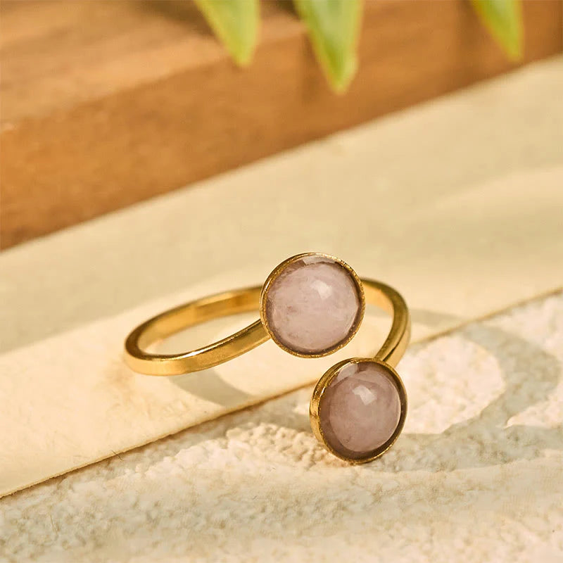 Buddha Stones Titanium Steel Balance Calm Ring