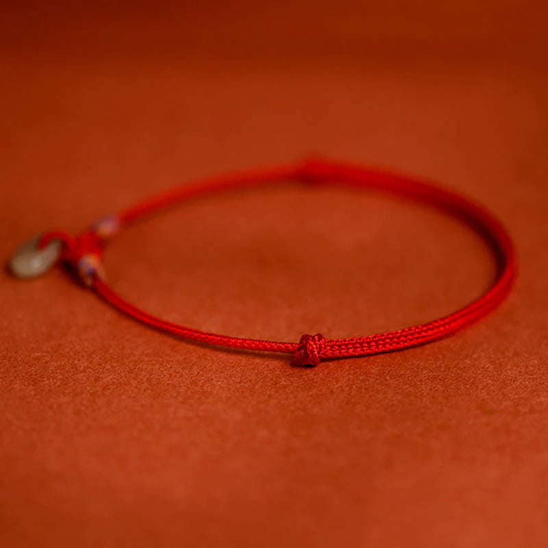 Buddha Stones Red String Plaited Jade Protection Adjustable Cats Dogs Pet Collar