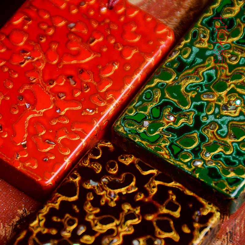 Buddha Stones Handcrafted Lacquer Craft Sandalwood Protection Pendant Necklace