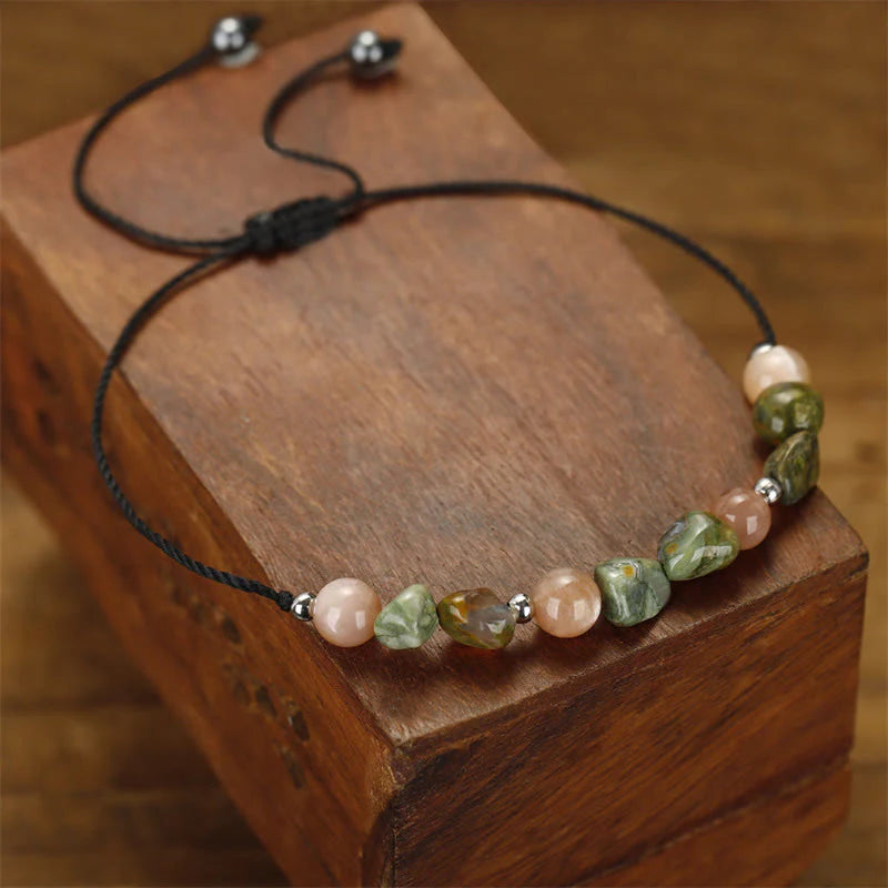 Buddha Stones You Are Amazing Rhyolite Sun Stone Positive Bracelet