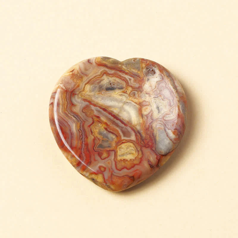 FREE Today: Positive and Motivation Heart Worry Stone Opal Rose Quartz Crystal Decor 4*4*0.7cm