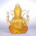 Buddha Stones Handmade Ganesh Ganpati Elephant Figurine Liuli Crystal Art Piece Protection Statue Home Decoration