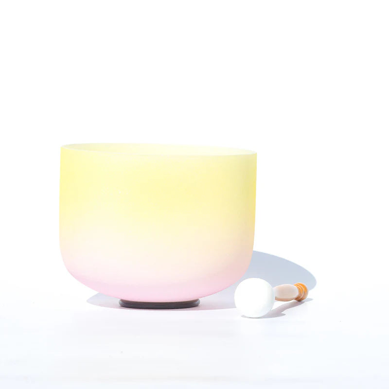 Buddha Stones Tibetan Crystal Sound Bowl Candy Color Handcrafted for Yoga and Mindfulness Meditation Singing Bowl