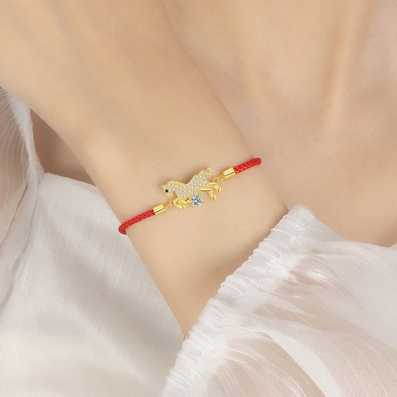 Buddha Stones Wishing You Success & Good Luck Year of the Horse String Includes Gift Message Card