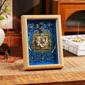 Buddha Stones Lotus Golden Ingot Thangka Photo Frame Ornament Home Decor