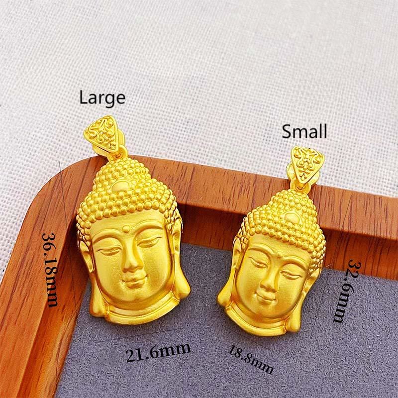 Buddha Stones 24k Gold Plated Brass Buddha Symbol Braided Cord Serenity Necklace Pendant