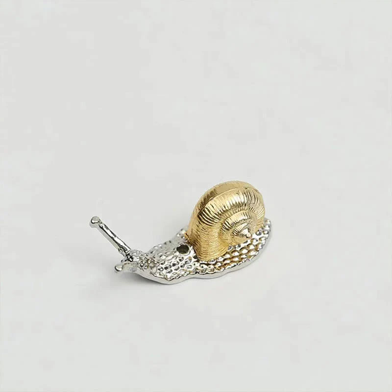Buddha Stones Alloy Turtle Snail Healing Incense Burner Desk Decoration