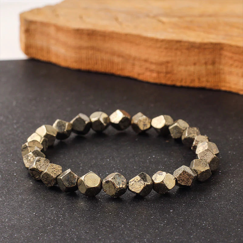 Buddha Stones Irregular Beads Pyrite Protection Confidence Bracelet