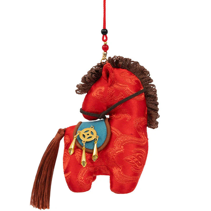 Buddha Stones Year Of The Horse Red String Embroidery Freedom Hanging Decoration