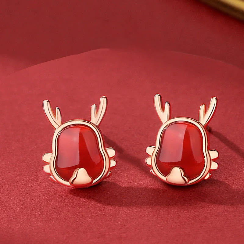 âââA Flash Sale- Buddha Stones 925 Sterling Silver Year of the Dragon Natural Red Agate Dragon Attract Fortune Fu Character Strength Bracelet Necklace Pendant Earrings